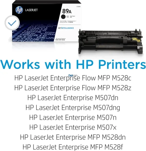 Cartucho De Toner Hp CF289A (89A) Black, Para Impresoras Hp LaserJet Enterprise M507dn / M507dng / M507n / M507x / MFP M528dn / Flow MFP M528c / M528z.