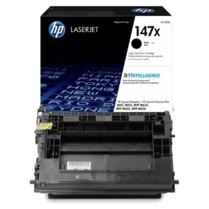 Toner Hp 147X W1470X Black, Para Impresoras Hp LaserJet Enterprise M611dn / M611x / M612dn / MFP M635fht / M636fh / M636z, Rendimiento 25.200 Páginas.