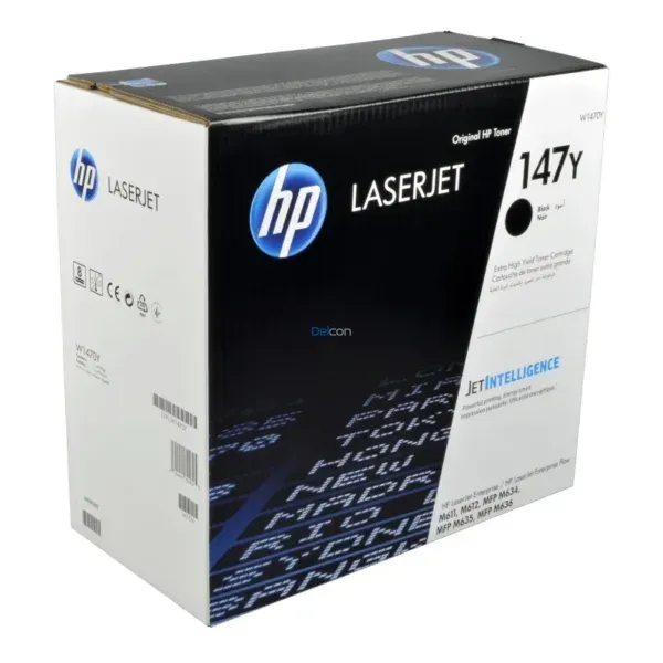 Toner Hp 147Y W1470Y Black, Para Impresoras Hp LaserJet Enterprise M611dn / M611x / M612dn / MFP M635fht / M636fh / M636z, Rendimiento 42.000 Páginas.