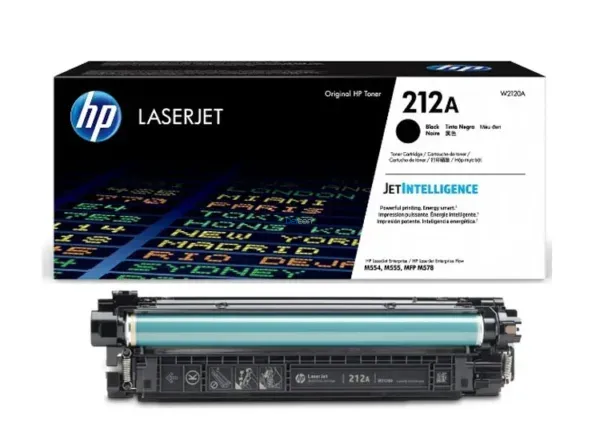 Toner Hp W2120A [212A] Negro, Para Impresoras Hp Color Laserjet Enterprise Flow MFP M554dn / M555dn / M555x / M578c / M578dn, Rendimiento 5.500 Páginas.