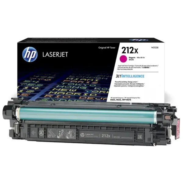 Toner Hp W2123X [212X] Magenta, Para Impresora Hp Color Laserjet Enterprise Flow MFP M554dn / M555dn / M555x / M578c / M578dn, Rendimiento 10.000 Páginas.
