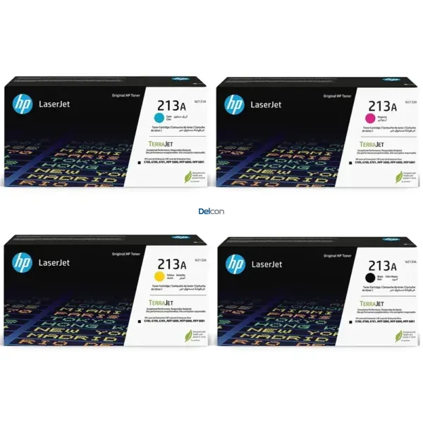 Juego De Toner Hp 213A Color Negro Cyan Amarillo Magenta, Para Impresoras Hp Color LaserJet Enterprise 5700dn / 6701dn / MFP 5800dn / 6800dn,