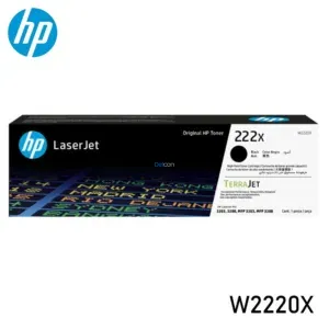 Tóner Hp W2220X 222X Black, Para Impresoras Hp LaserJet Pro 3203dw / 3204dw / MFP 3303fdw / 3288dw / 3388fdw / 3388sdw, Rendimiento 3.200 Páginas.