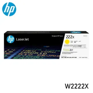 Tóner Hp W2222X 222X Amarillo, Para Impresoras Hp LaserJet Pro 3203dw / 3204dw / MFP 3303fdw / 3288dw / 3388fdw / 3388sdw, Rendimiento 2.500 Páginas.