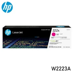 Tóner Hp W2223A 222A Magenta, Para Impresoras Hp LaserJet Pro 3203dw / 3204dw / MFP 3303fdw / 3288dw / 3388fdw / 3388sdw, Rendimiento 1.200 Páginas.