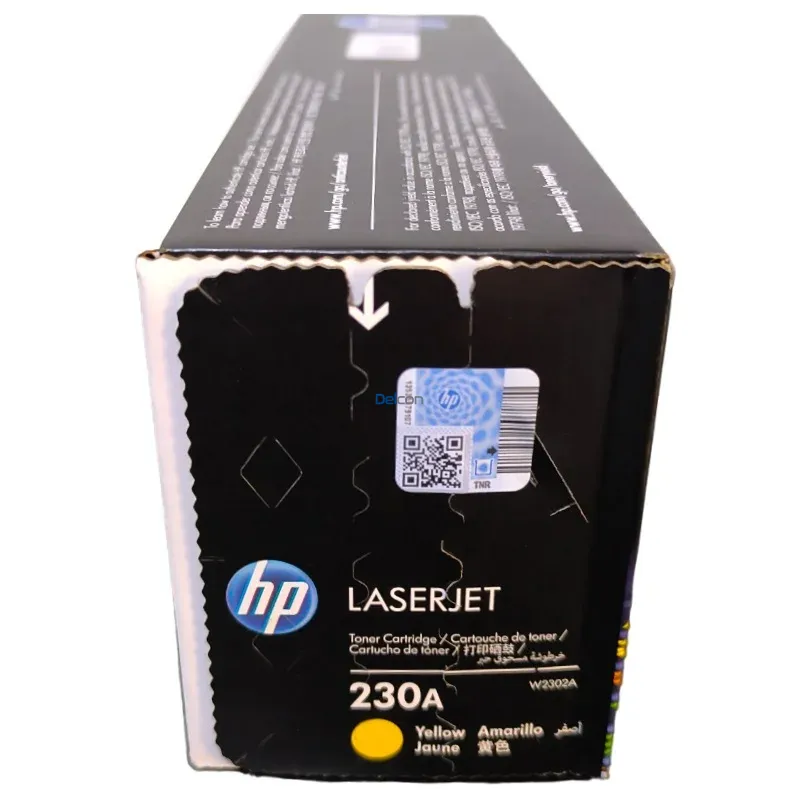 Toner Hp W2302A 230A Color Amarillo, Compatible Con Impresoras HP Color LaserJet Pro 4203dw / Pro MFP 4303fdw. Rendimiento 1.800 Páginas.