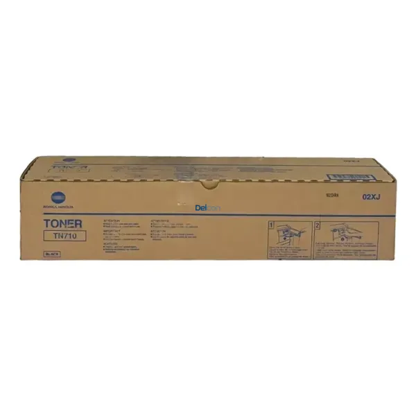 Cartucho De Toner Original Konica Minolta TN710 02XJ Black, Para Impresoras Konica Minolta Bizhub 600 / 601 / 750 / 751, Rendimiento 55.000 Páginas.