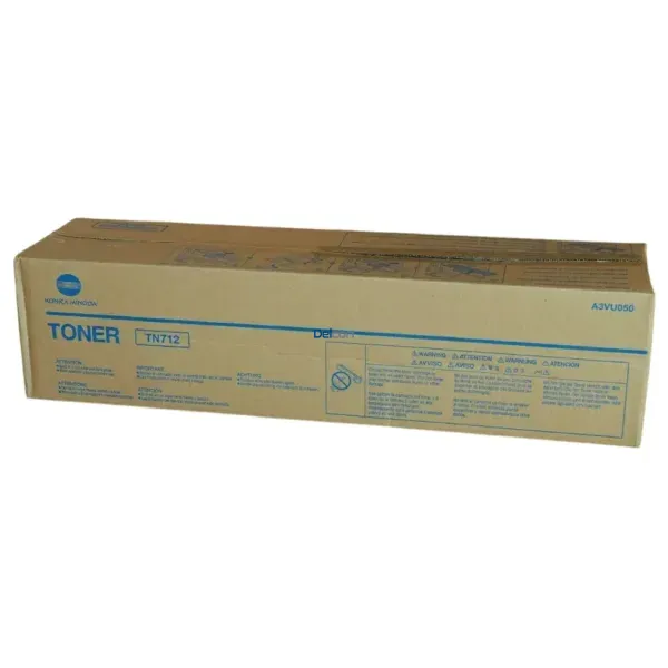Toner Konica Minolta TN712 (A3VU050) Black, Para Fotocopiadoras Konica Minolta Bizhub 654 / 654e / 754 / 754e, Rendimiento 47.200 Páginas.