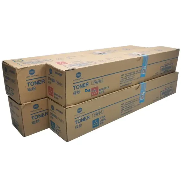 Toner Konica Minolta TN223 [TN223K] [TN223C] [TN223M] [TN223Y] Para Konica Minolta Bizhub C226 / C256 / C266, Color Negro Cyan Magenta Amarillo.