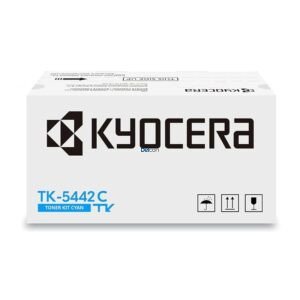 Cartucho De Toner Kyocera TK-5442C Cyan, Para Impresoras Kyocera Ecosys MA2100cfx / MA2100cwfx / PA2100cx / PA2100cwx, Rendimiento 2.400 Páginas.