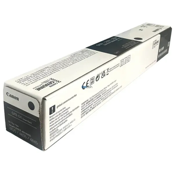 Tóner Canon GPR-64 [5141C002AA] Black, Para Impresoras Canon imageRUNNER ADVANCE DX 4825i / DX 4835i / DX 4845i. Rendimiento 42.000 Páginas.