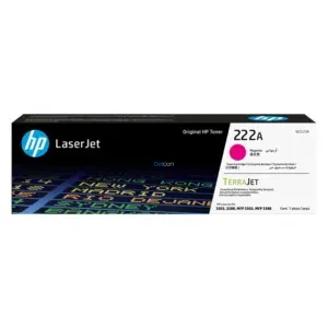 Tóner Hp W2223A 222A Magenta, Para Impresoras Hp LaserJet Pro 3203dw / 3204dw / MFP 3303fdw / 3288dw / 3388fdw / 3388sdw, Rendimiento 1.200 Páginas.