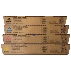 Pack Toner Ricoh IM C4500 / IM C5500 / IM C6000 Series, Color Negro Cyan Magenta Amarillo, Tóners RICOH De Alto Rendimiento (Juego Completo)