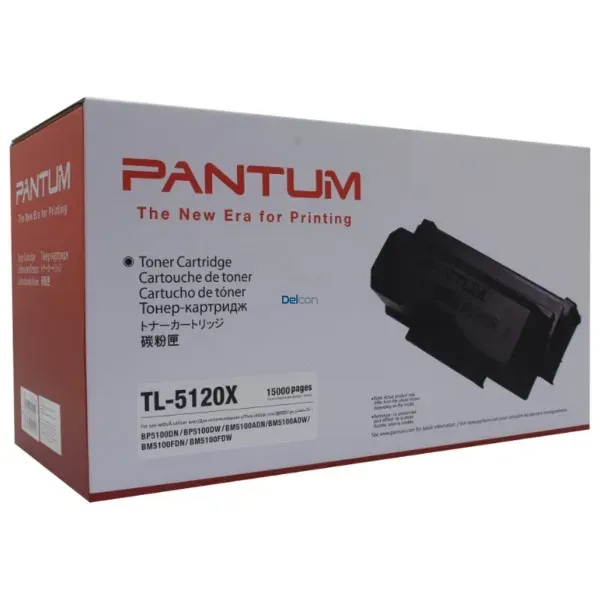 Cartucho De Tóner Pantum TL-5120X Black, Compatible Con Impresoras Pantum BP5100DW / BM5100FDW, Rendimiento 15.000 Páginas.