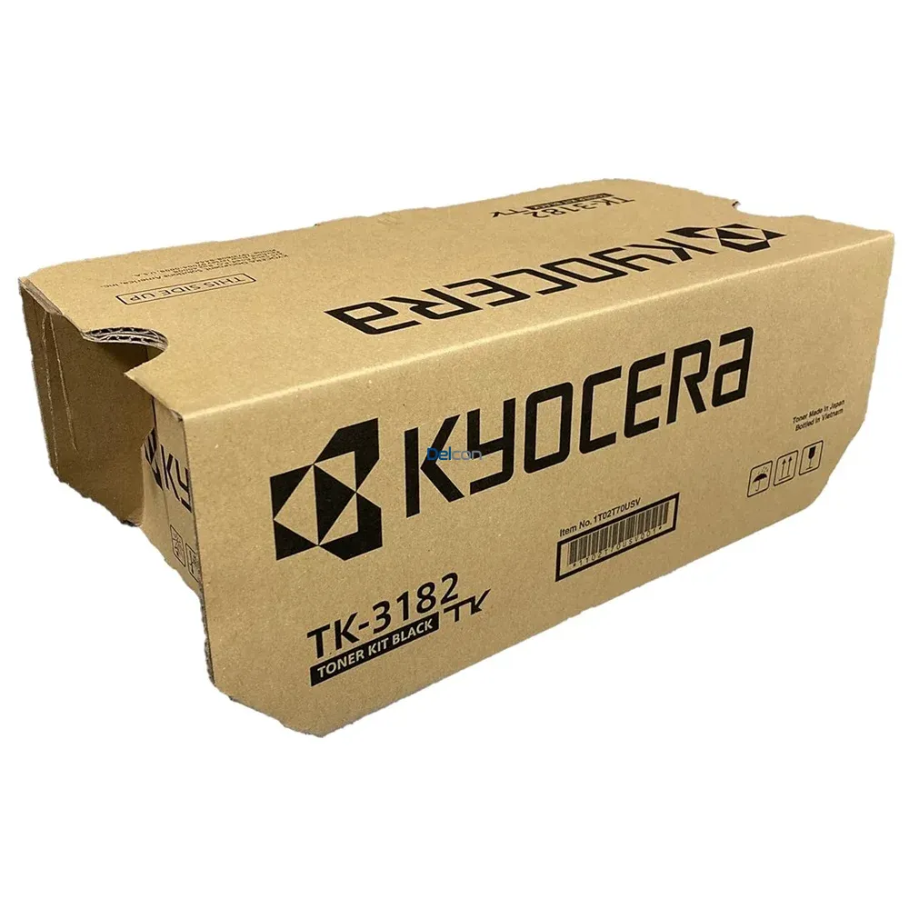 Cartucho De Tóner Original Kyocera TK-3182 Negro, Para Impresoras Kyocera Ecosys M3655idn / P3055dn / P3155dn, Rendimiento 21.000 Páginas.