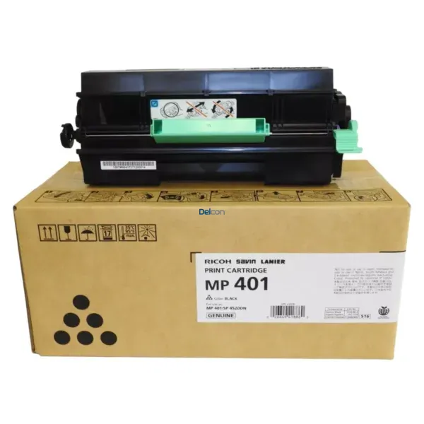 Cartucho De Toner Ricoh MP 401 (841886) Black, Para Impresoras Ricoh MP 401SPF / MP 402SPF / SP 4520DN, Rendimiento 10.400 Páginas.