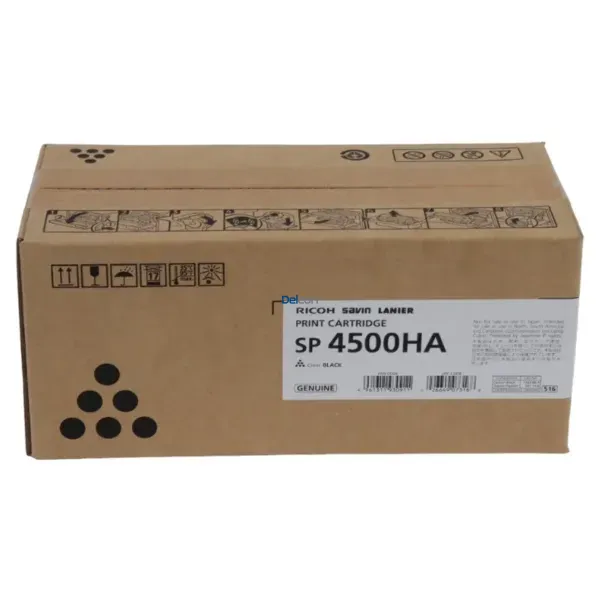 Toner Ricoh SP 4500HA (407316) Black, Es Compatible Con Impresoras Ricoh SP 4510dn / Ricoh SP 4510SF, Rendimiento 12.000 Paginas.