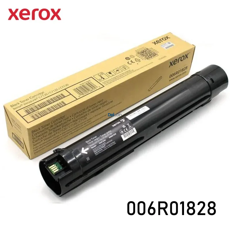 Cartucho De Tóner Xerox 006R01828 Color Negro, Para Impresoras Xerox Versalink C7120 / C7125 / C7130, Rendimiento 22.200 Páginas.