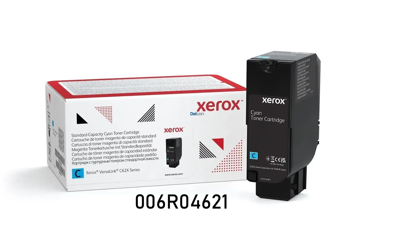 Cartucho De Toner Xerox 006R04621 Color Cyan, Para Impresoras Xerox VersaLink C620 / C625, Rendimiento 6.000 Páginas.