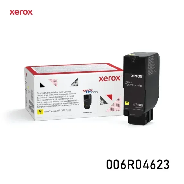 Cartucho De Toner Xerox 006R04623 Color Amarillo, Para Impresoras Xerox VersaLink C620 / C625, Rendimiento 6.000 Páginas.