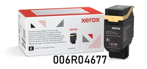 Cartucho De Tóner Xerox 006R04677 Color Negro, Para Impresoras Xerox Color C410 / C415, Rendimiento De Impresión 2.400 Páginas.