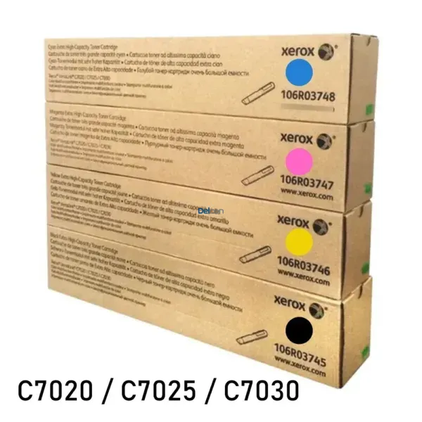 Cartuchos De Toner Xerox VersaLink C7020 / C7025 / C7030 Black Cian Magenta Yellow / Juego Completo
