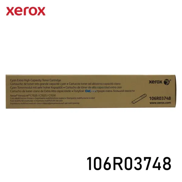 Cartucho De Tóner Xerox 106R03748 Color Cyan, Para Impresoras Xerox VersaLink C7020 / C7025 / C7030, Rendimiento 16.500 Páginas.