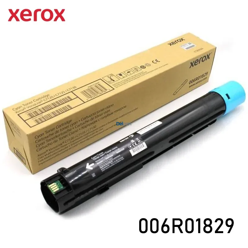 Cartucho De Tóner Xerox 006R01829 Color Cyan, Para Impresoras Xerox Versalink C7120 / C7125 / C7130, Rendimiento 18.500 Páginas.