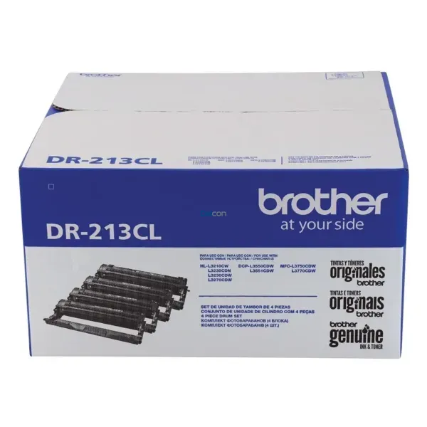 Unidad De Imagen Brother DR213CL Drum Unit, Para Impresoras Brother HL-L3210CW / HL-L3230DN / HL-L3230CDW / HL-L3270CDW / DCP-L3551CDW / MFC-L3750CDW.