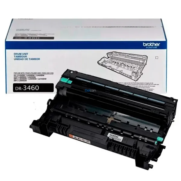 Unidad De Imagen Brother DR3460 Drum Unit, Para Impresoras Brother HL-L6400DW / DCP-L5650DN / MFC-L6700DW / MFC-L6900DW, Rendimiento 50.000 Páginas.