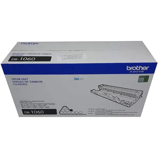 Unidad De Imagen Brother DR1060 Drum Unit, Para Impresoras Brother HL-1202 / HL-1212W / DCP-1602 / DCP-1617NW, Rendimiento 10.000 Páginas.